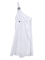 MONOTONE ONE SHOULDER JUMPER SKIRT/OFF WHITE