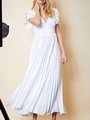 Marilyn Pleated Maxi Dress/IVORY
