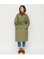 NYLON OVER TRENCH COAT/KHA