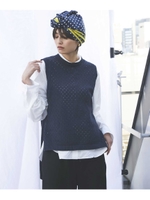 ODORANTES/アイレットニットベスト/ネイビー(120)