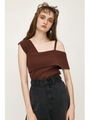 ONE SHOULDER HG TOPS/BRN