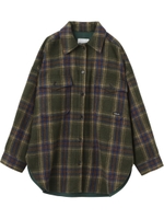 PLAID BIG SHIRT BLOUSON/グリーン