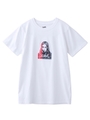 PLAID PATCHWORK FACE S/S REGULAR TEE/ホワイト