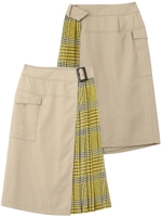PLEATED WRAP SKIRT/ベージュ
