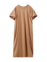 RAGLAN SLEEVE CREWNECK DRESS/ベージュ