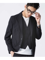 RG 先染めTRストレッチジャケット（セットアップ/スリーピース対応）/ブラック(010)