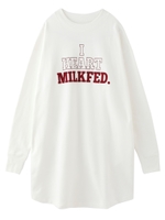 ROUND HEM SWEAT DRESS/ホワイト
