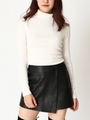 RリブタートルニットTOP/WHITE