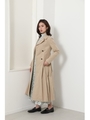 Side pleats trench CT/L/BEG1