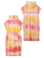 TIE DYE HOODED DRESS/ピンク