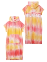 TIE DYE HOODED DRESS/ピンク