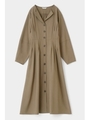 TUCK WAIST L／S SHIRT ドレス/KHA