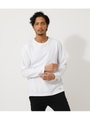 USA COTTON C／N LONG TEE/WHT