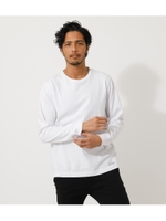 USA COTTON C／N LONG TEE/WHT