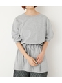 WAIST TIE LONG TEE/T.GRY