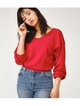 WIDE V NECK HG TOPS/D/PNK3