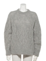 [GREED]Kid Mohair Cable Knit Sweater/GRAY