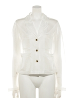[GREED]Sheer Nylon Jacket/WHITE