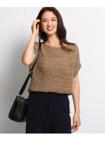 [S]【ハンドウォッシュ】ラメ混ミックスカールメランジニット/ブラウン(442)