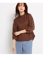 [S]フラッカーサ  リボンシャツ/ダークブラウン(043)