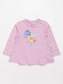 [ベビー]ハートフラワープリント長袖Tシャツ/ピンク