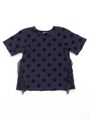 [ベビー]ベロアドットジャガード半袖Tシャツ/ネイビー
