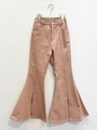 denim flare pants/pink