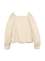 square neck puff sleeve blouse/ベージュ