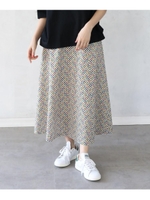 【2020企画/WEB限定アイテム】リバティプリントロングスカート/ホワイト(801)