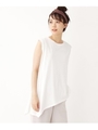 【42(LL)WEB限定サイズ】アシンメトリートップス/ホワイト(002)