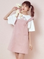 【CANDY】ロゴジャンパースカート/ベビーピンク
