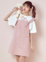 【CANDY】ロゴジャンパースカート/ベビーピンク