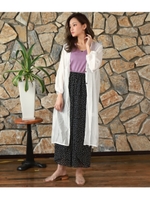 【CHILLE】ボリュームスリーブカーディガン/ホワイト(001)