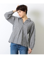 【Factor=】 ギンガムチェックスモックPL/ブラック(027)