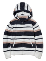 【GELATO PIQUE HOMME】'ミルクスムーズィー'ボーダーパーカ/NVY