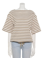 【HONEY CHURCH】スラブ天竺ボーダー/ベージュ