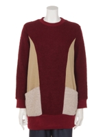 【PRIMA　KASIH】起毛チュニック/ワインレッド