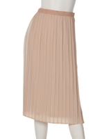 【Rejoove】転写プリントの配色プリーツスカート/アプリコット