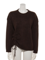 【Rewde】ラウンドネックリブニット（9R14-C10012）/チャ