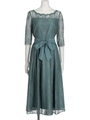 【Rewde】総レースロングドレス（9R04-84576）/ダークグリーン