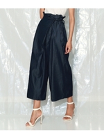 【Settimissimo】サイドリボンラップデザインサマーデニムパンツ/ネイビー(018)