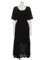 【S】2WAYパワショルマキシワンピース/BLK