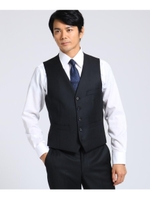 【Sサイズ〜】シャドーオルタネイトストライプベスト Fabric by MIYUKI KEORI/ブラック(319)