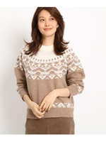 【Sサイズあり】球芯編みニット/ベージュ(052)