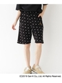 【WEB限定】 コラボ 別注 Rilakkuma リラックマ 総柄 ショーツ [レディース ショートパンツ ハーフパンツ スター]/ブラック(019)