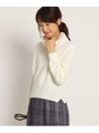 【WEB限定カラーあり】パフ袖オフタートルニット/アイボリー(004)