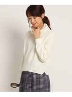【WEB限定カラーあり】パフ袖オフタートルニット/アイボリー(004)