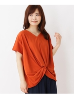 【WEB限定サイズ・04（LL)あり】ツイストカノコプルオーバー/ダークオレンジ(068)