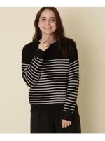 【WEB限定プライス/WEB限定サイズ(LL)あり/手洗い可】カノコリブボーダー/ブラック(319)