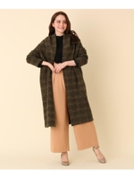 【WEB限定販売】チェックツイードコート/ディープブラウン(745)
